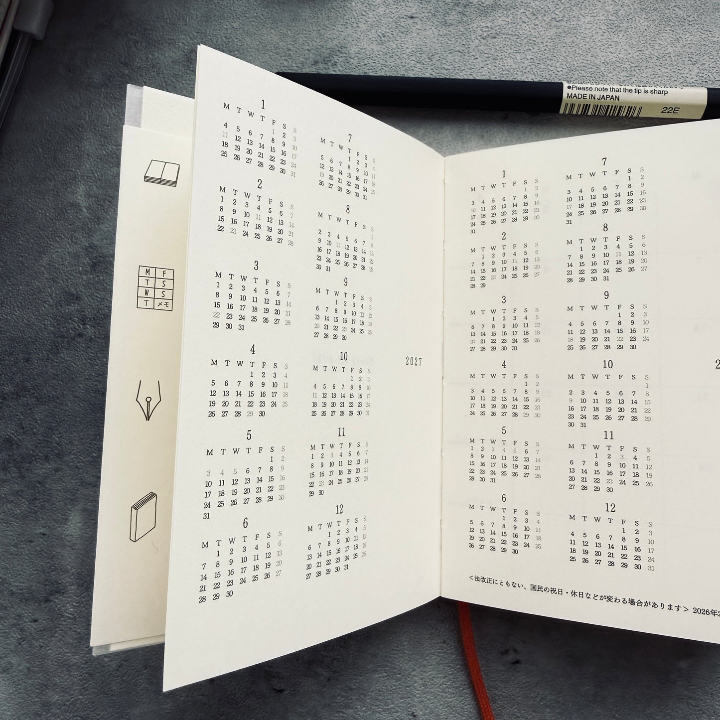 MD 2027 Notebook Diary / A7
