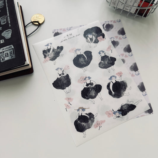 Dodolulu Little Black Dress Washi Sticker Sheet