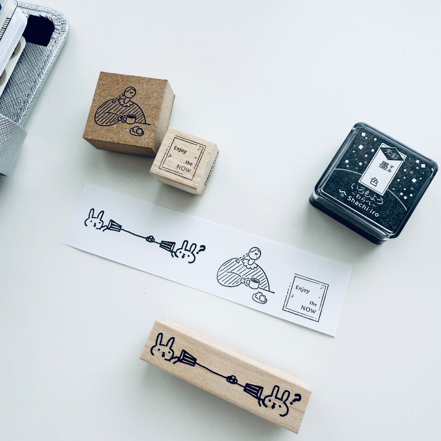 Shachihata KOSAI Mini Cube Ink Pad / 3 Colors