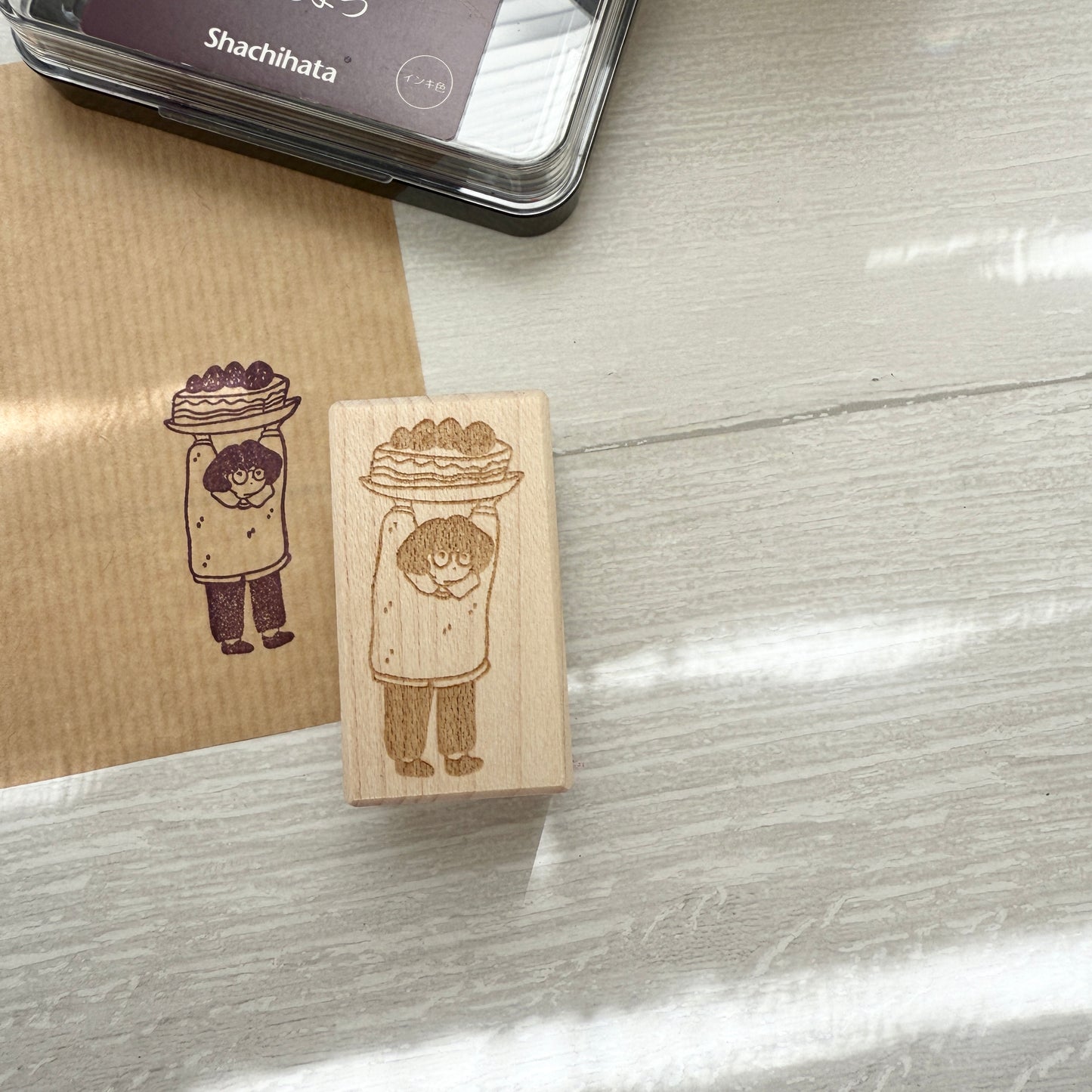 Sho LIttlehappiness Café Girl Rubber Stamp / 2 Designs
