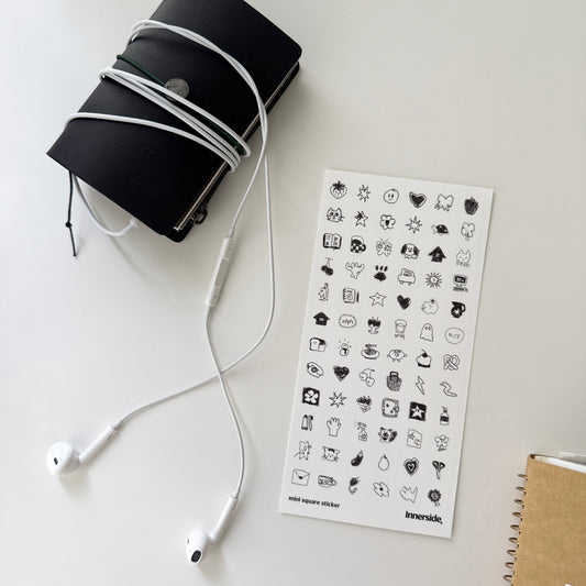 Jeongo Innerside Mini Square Drawing Sticker // 2 Options