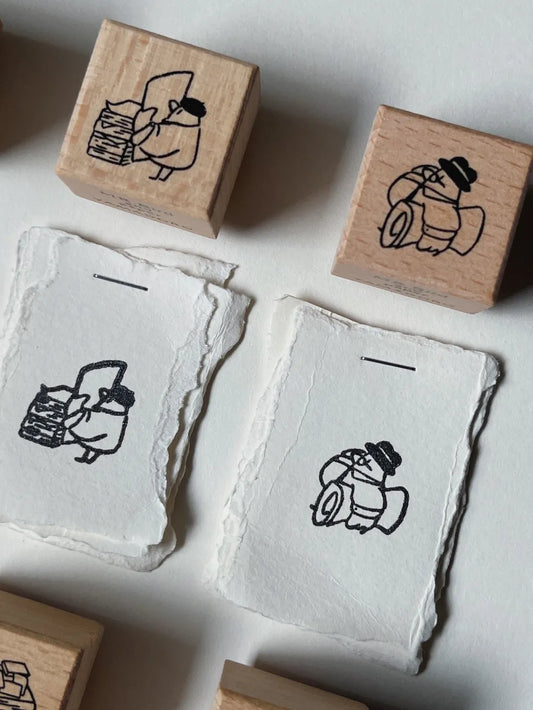 Yamadoro Mr. Bird and Paper Rubber Stamp Set