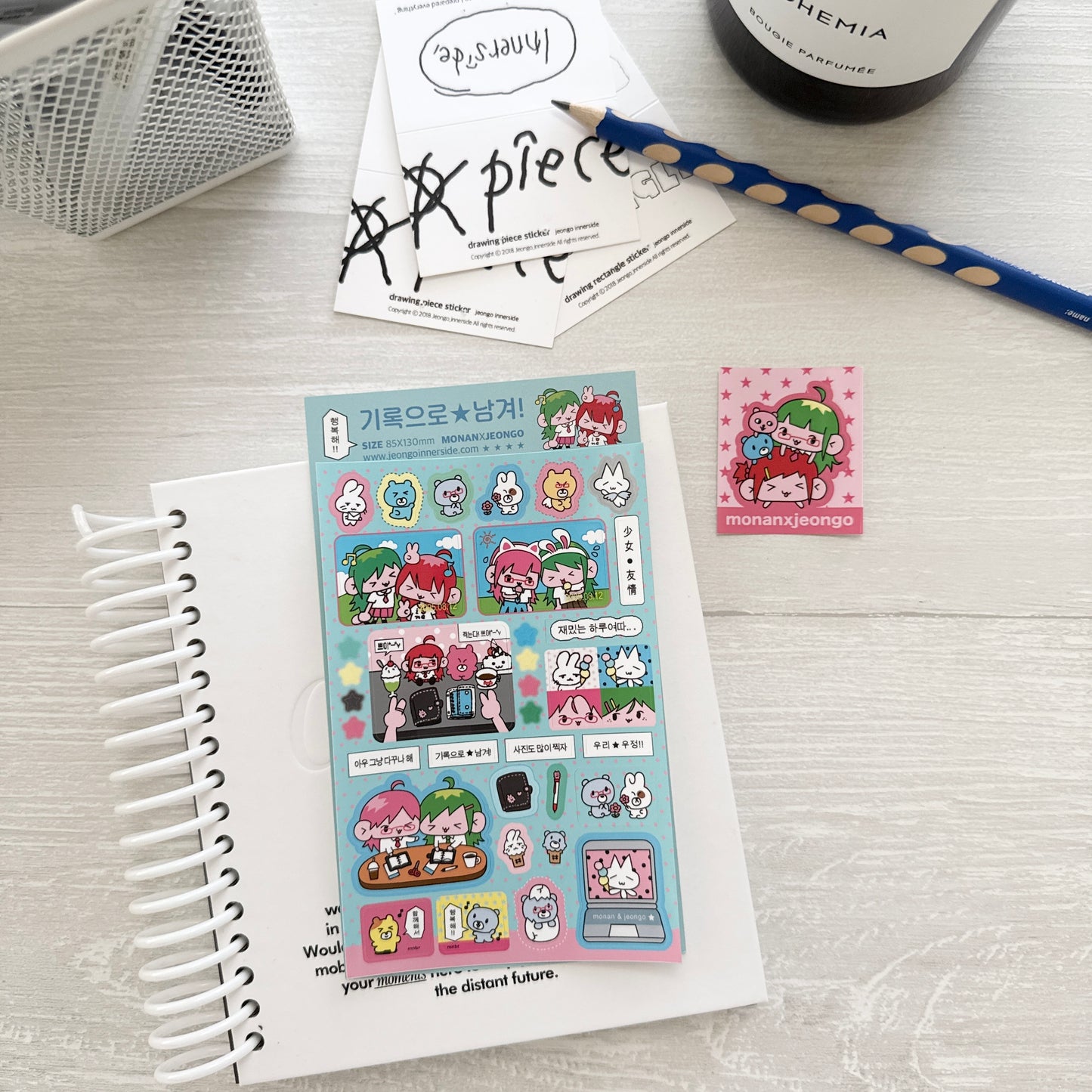 Jeongo Innerside x Monan Collaborate Sticker Collection / 10 Designs