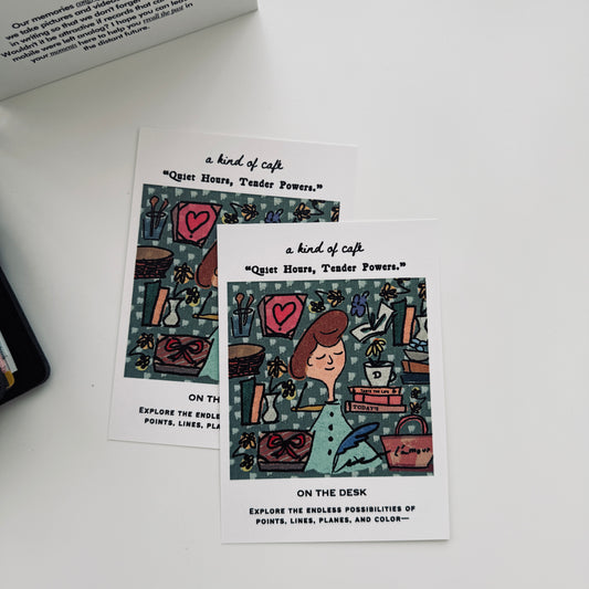 A Kind of Cafe On The Desk Postcard
