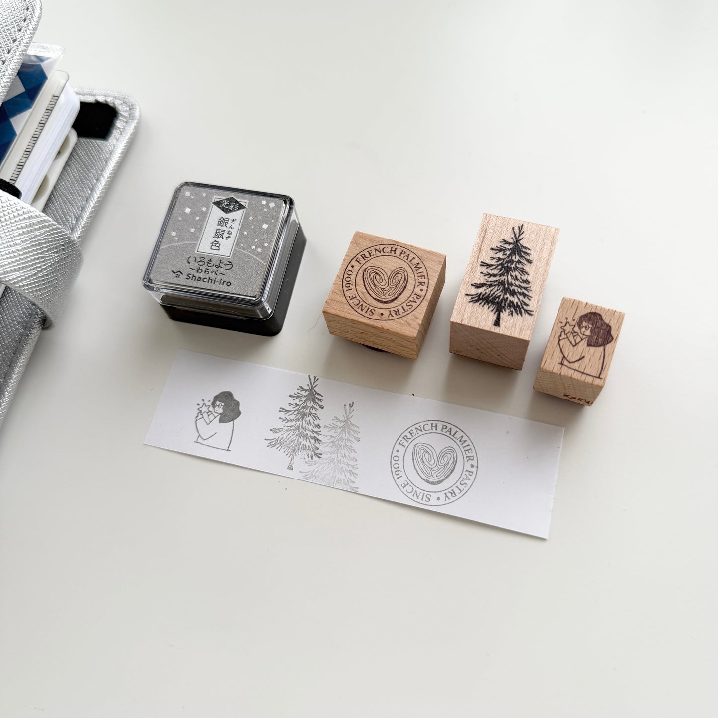 Shachihata KOSAI Mini Cube Ink Pad / 3 Colors