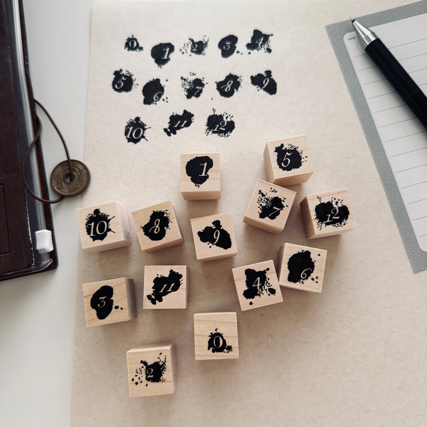Yoko Kadokawa Ink Stain Number Set