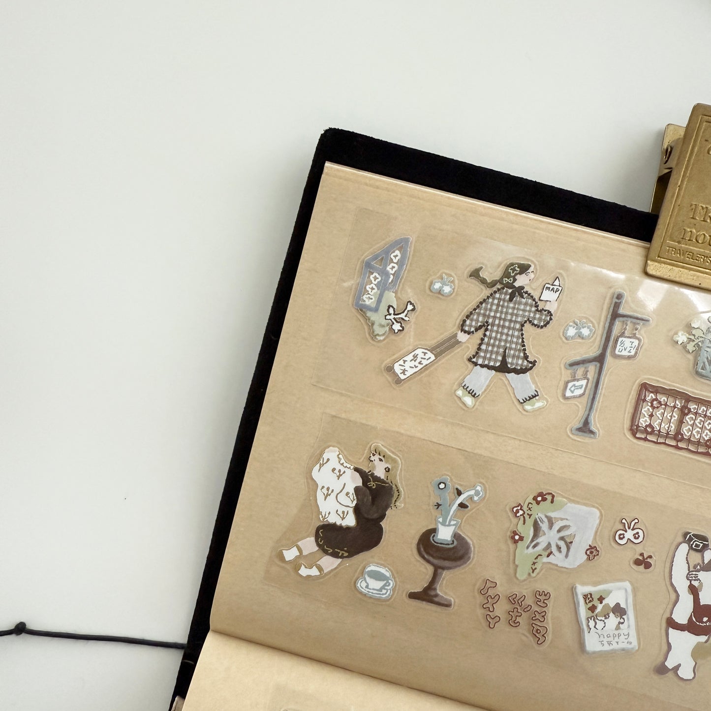 Misshoegg Decorative Window Trip PET Sticker Roll