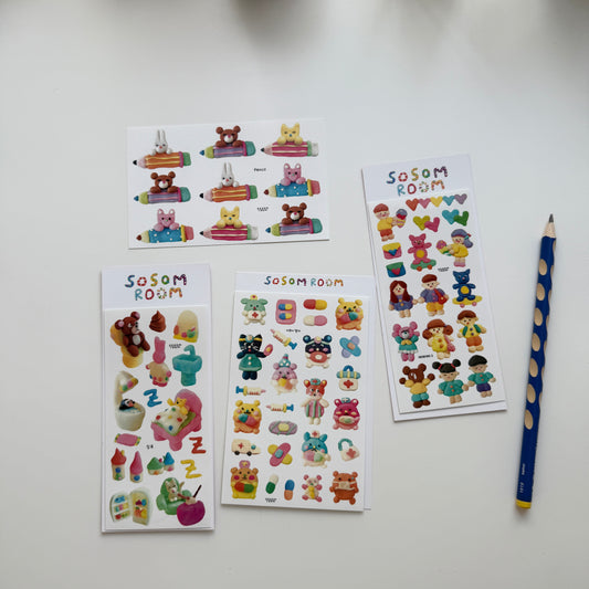 Sosom Room Set of 4 Sticker Sheets