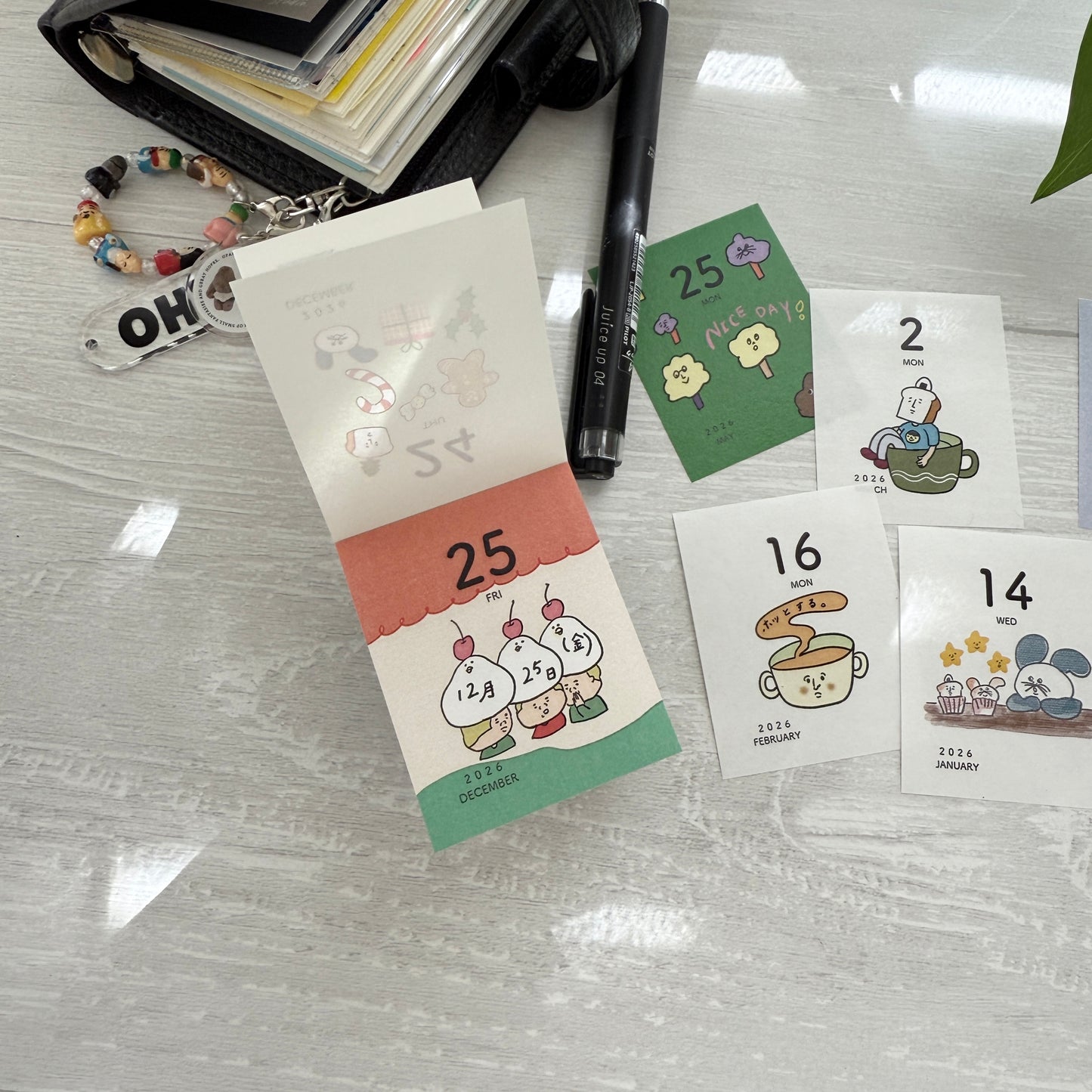 Hanko Makkey 2026 Mini Daily Calendar