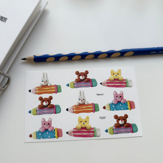 Sosom Room Pencil Sticker Sheet