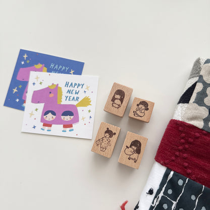 Msbulat New Year Collection Rubber Stamp / 4 Styles