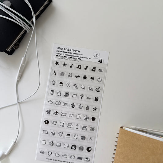 Jeongo Innerside Sounds Good Mini Square Sticker Sheet