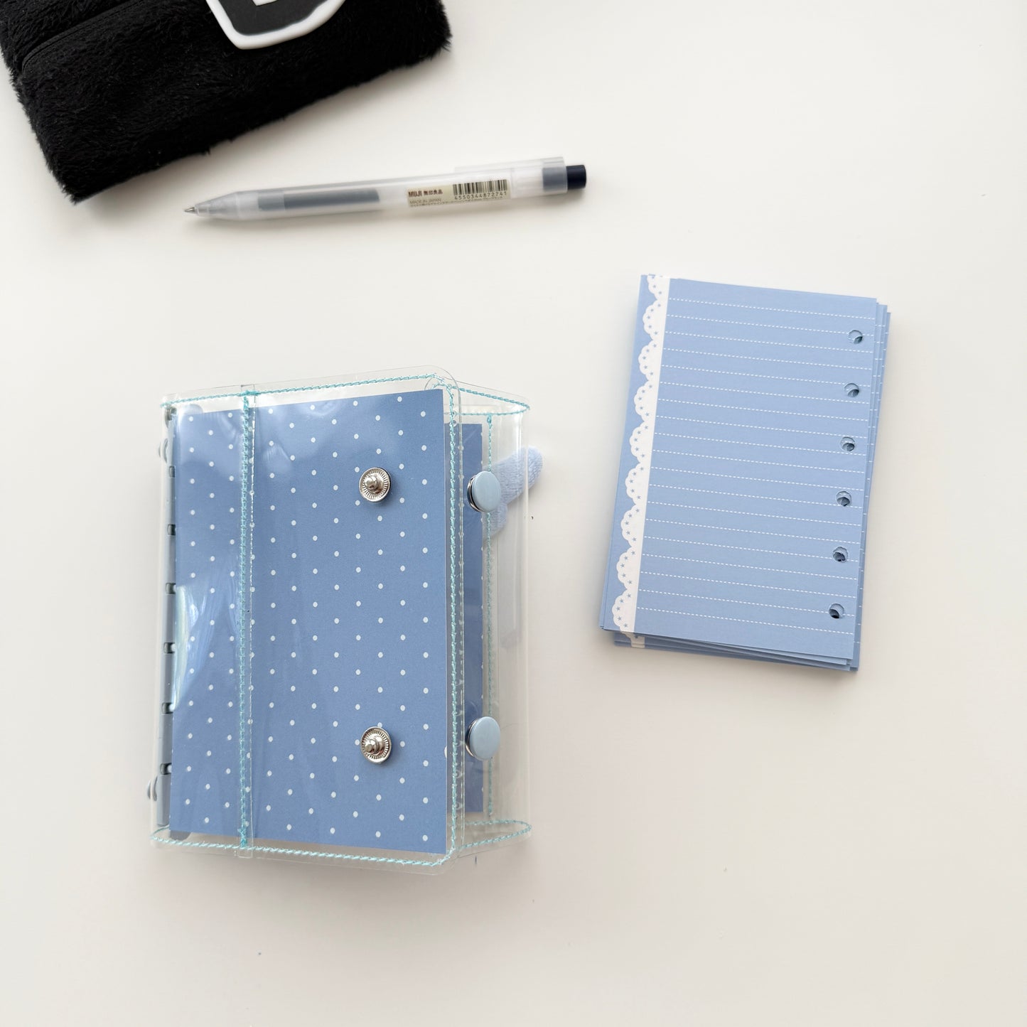 Jeongo Innerside Angel Wings A7 Pocket Size Clear PVC Diary / 2 Colors
