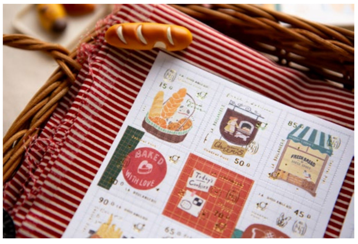 [ PRE-ORDER ] OURS Bakery Cheers Stamp Sticker Set