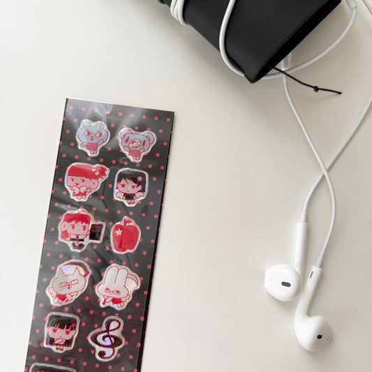 Jeongo Innerside Music Note Hologram Epoxy Sticker
