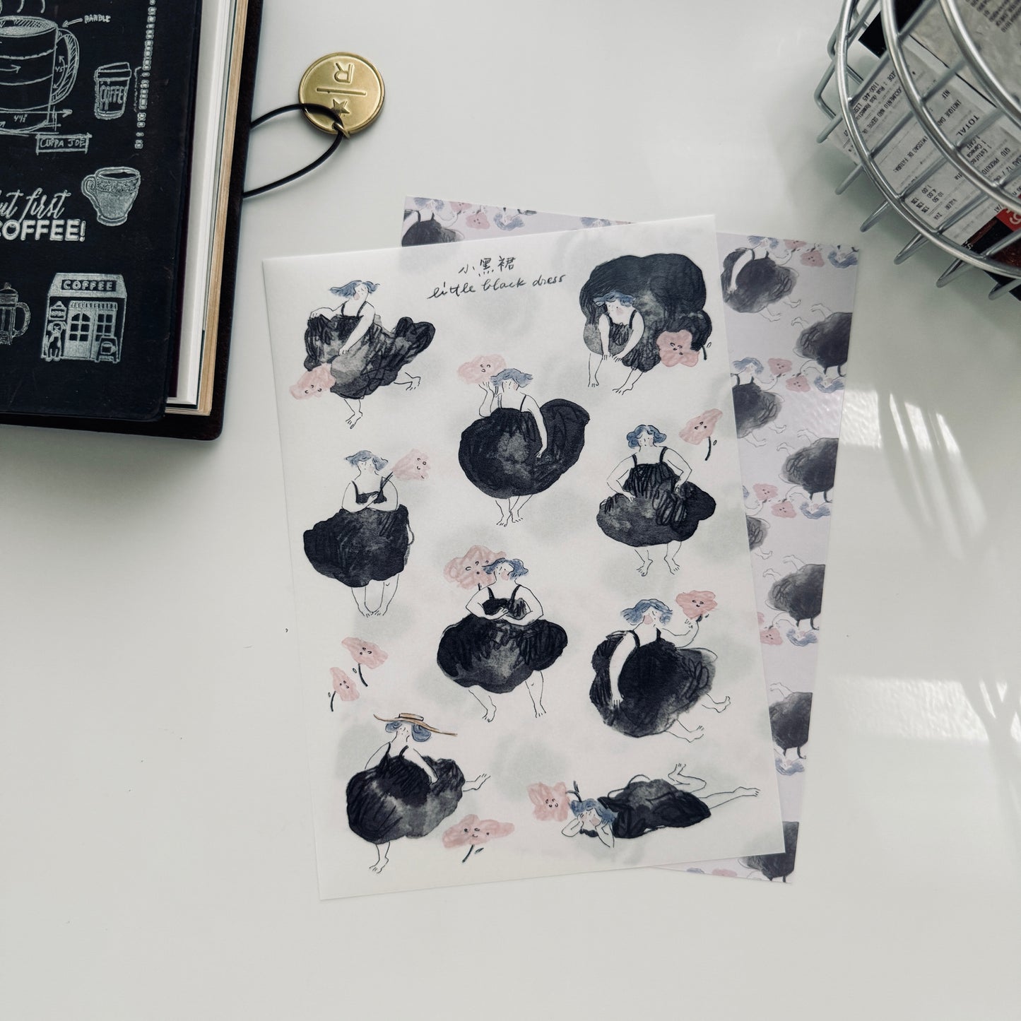 Dodolulu Little Black Dress Washi Sticker Sheet