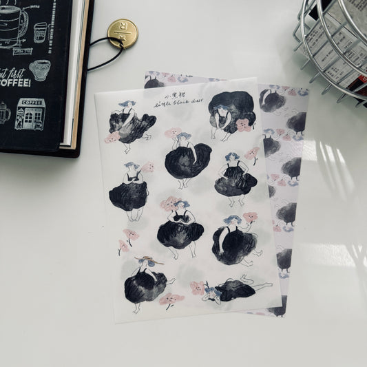 Dodolulu Little Black Dress Washi Sticker Sheet