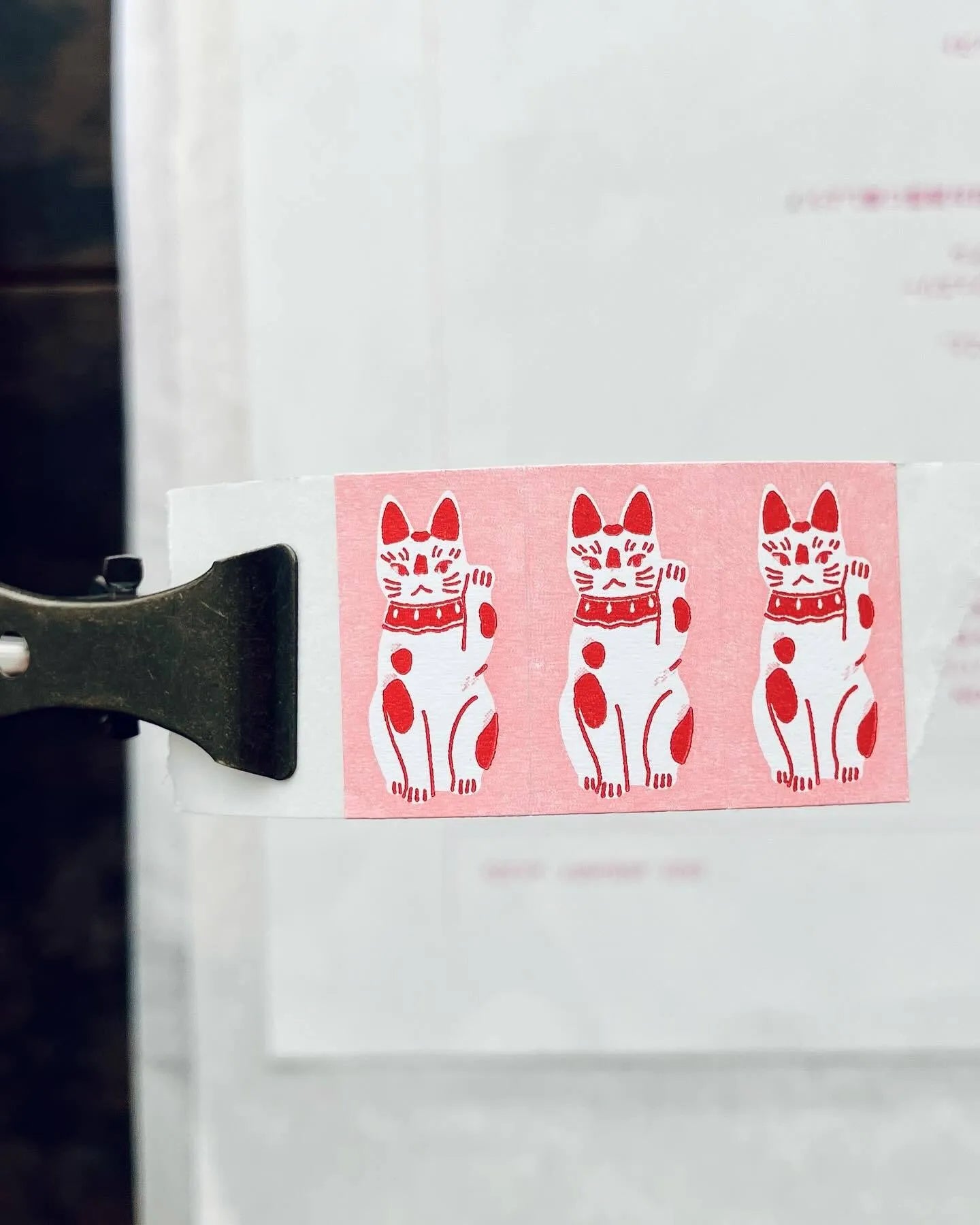 Somesortof.fern The Fortune Catcher Cat Label Sticker Roll