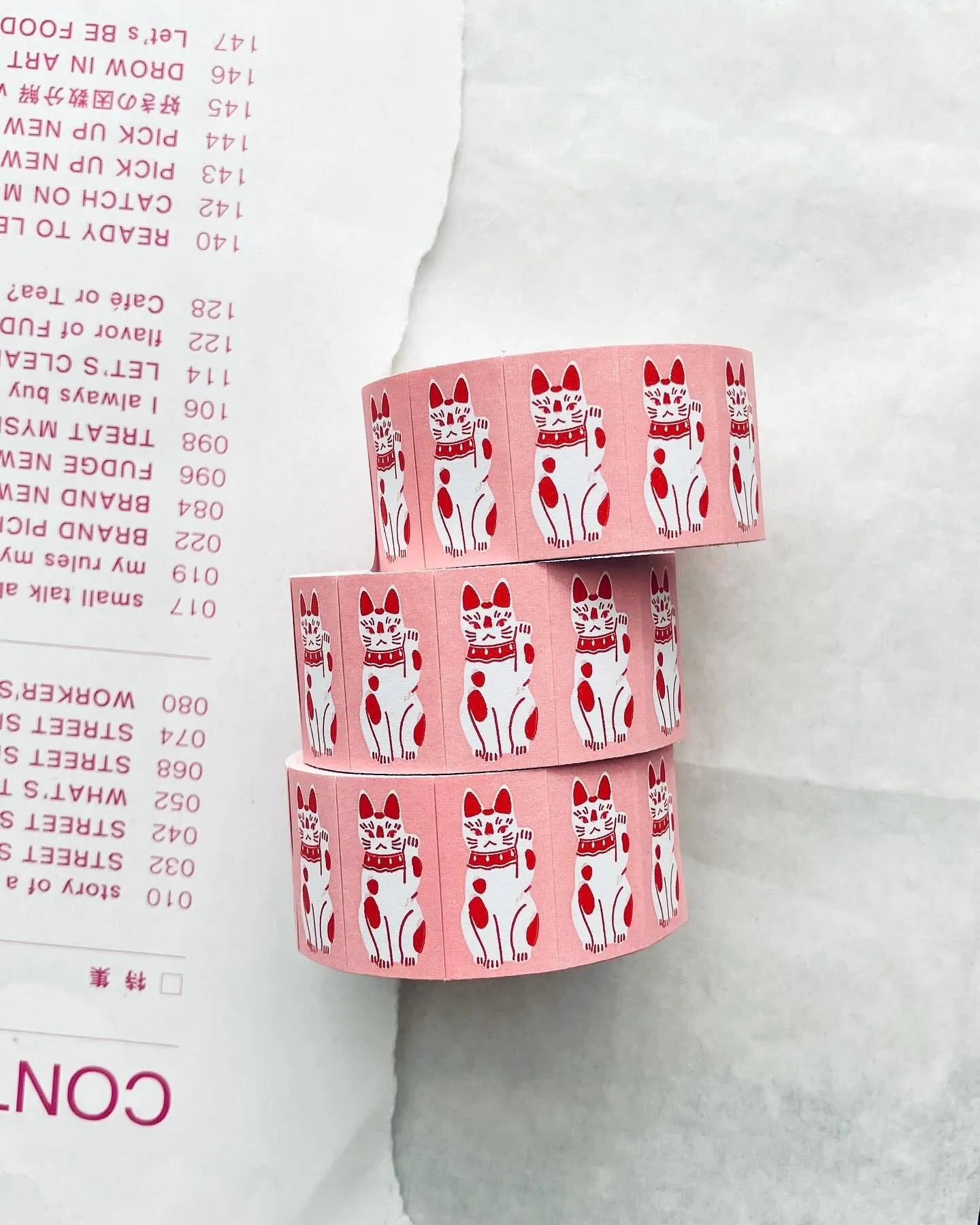 Somesortof.fern The Fortune Catcher Cat Label Sticker Roll