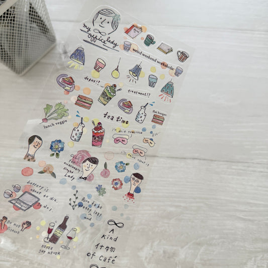 A Kind of Café My Office Lady Clear Die-Cut Sticker Pack
