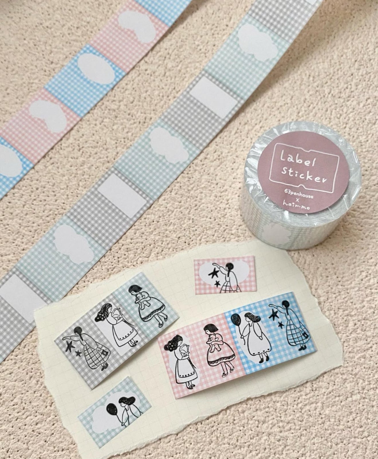 63 Penhouse x Hairmo (Large Size) Label Sticker Roll / 2 Designs