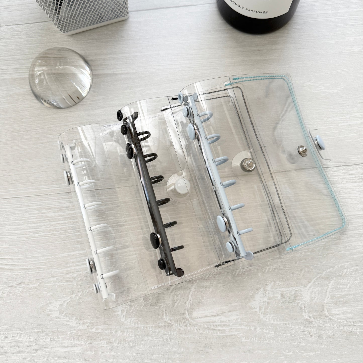 Jeongo Innerside Clear Pocket Size Ring Journal / 3 Colors