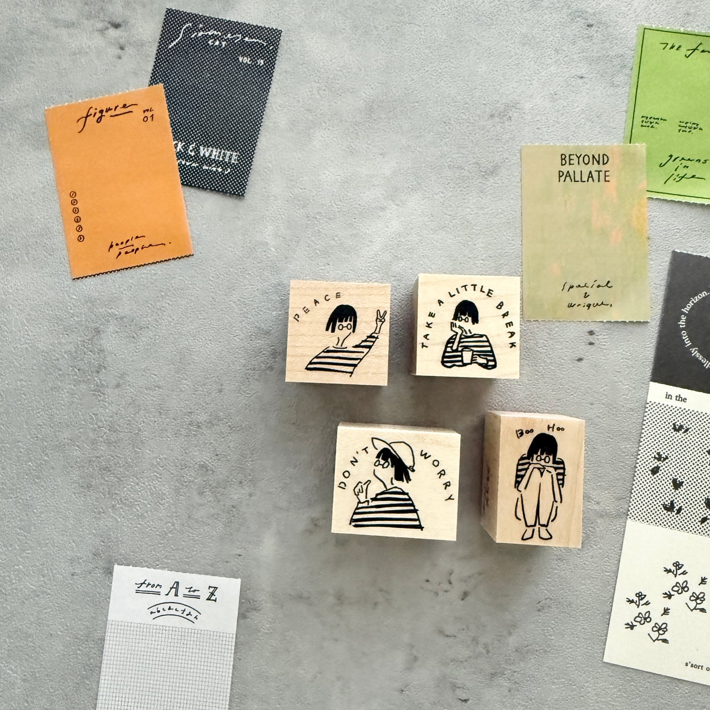 MA7stamp 2025 NEW Fumiko Rubber Stamp / 4 Designs