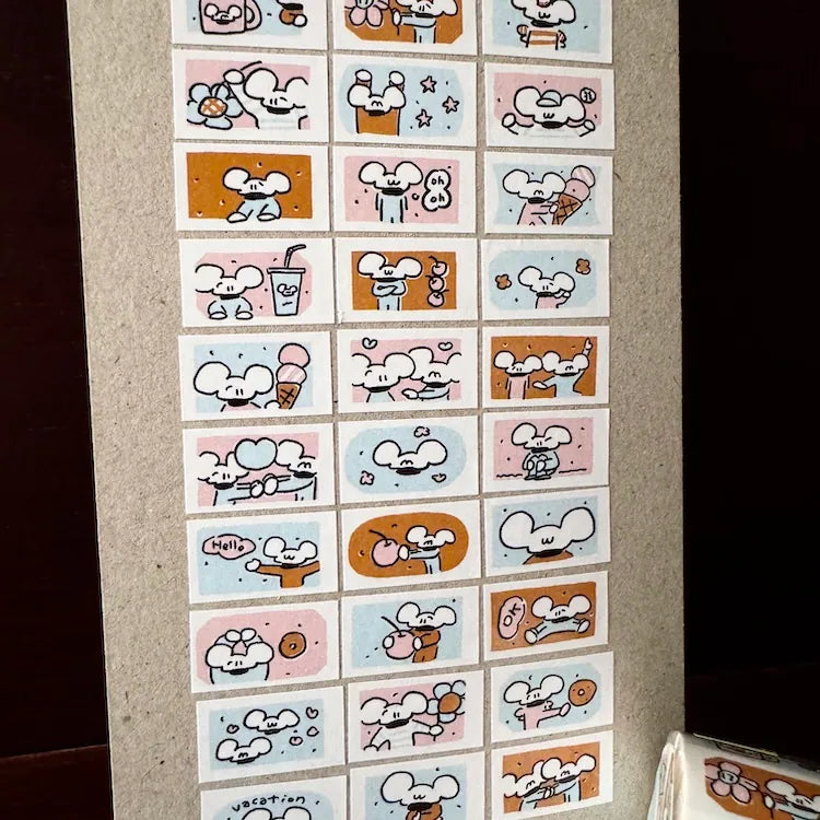 1991w2992 Label Sticker Roll / Cotton Ice Cream