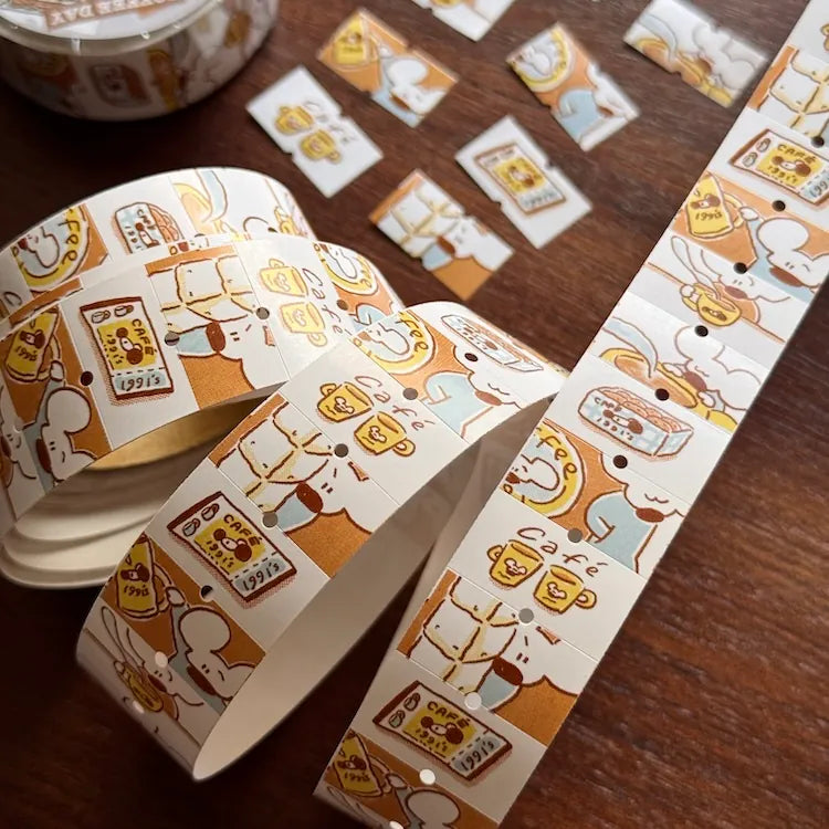 1991w2992 Label Sticker Roll / Coffee Day