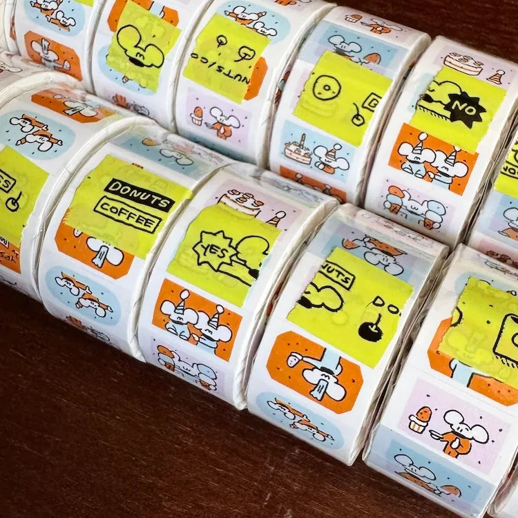 1991w2992 Everyday Apricot-Soda Label Sticker Roll