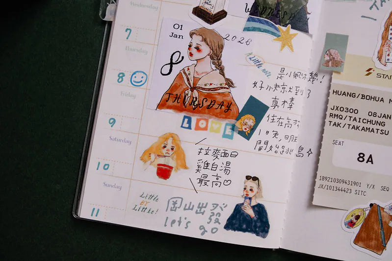 La Dolce Vita It's So Nice to Have You A6 Size Washi Sticker Sheet