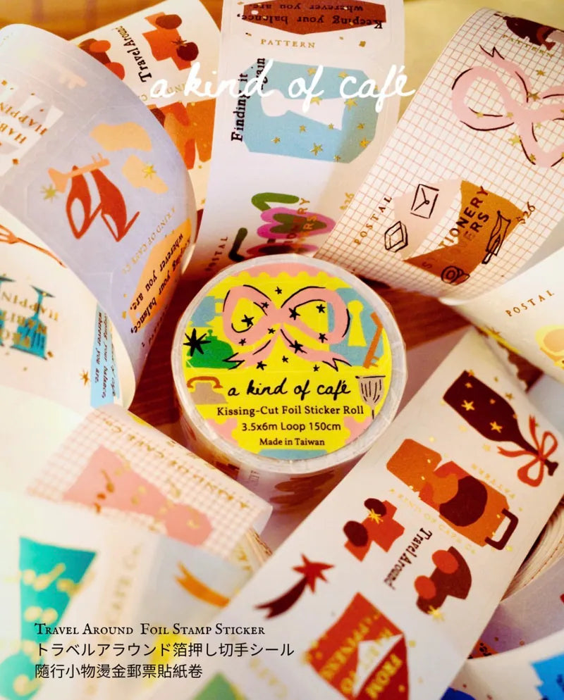 A Kind of Cafe Travel Around Sticker Roll