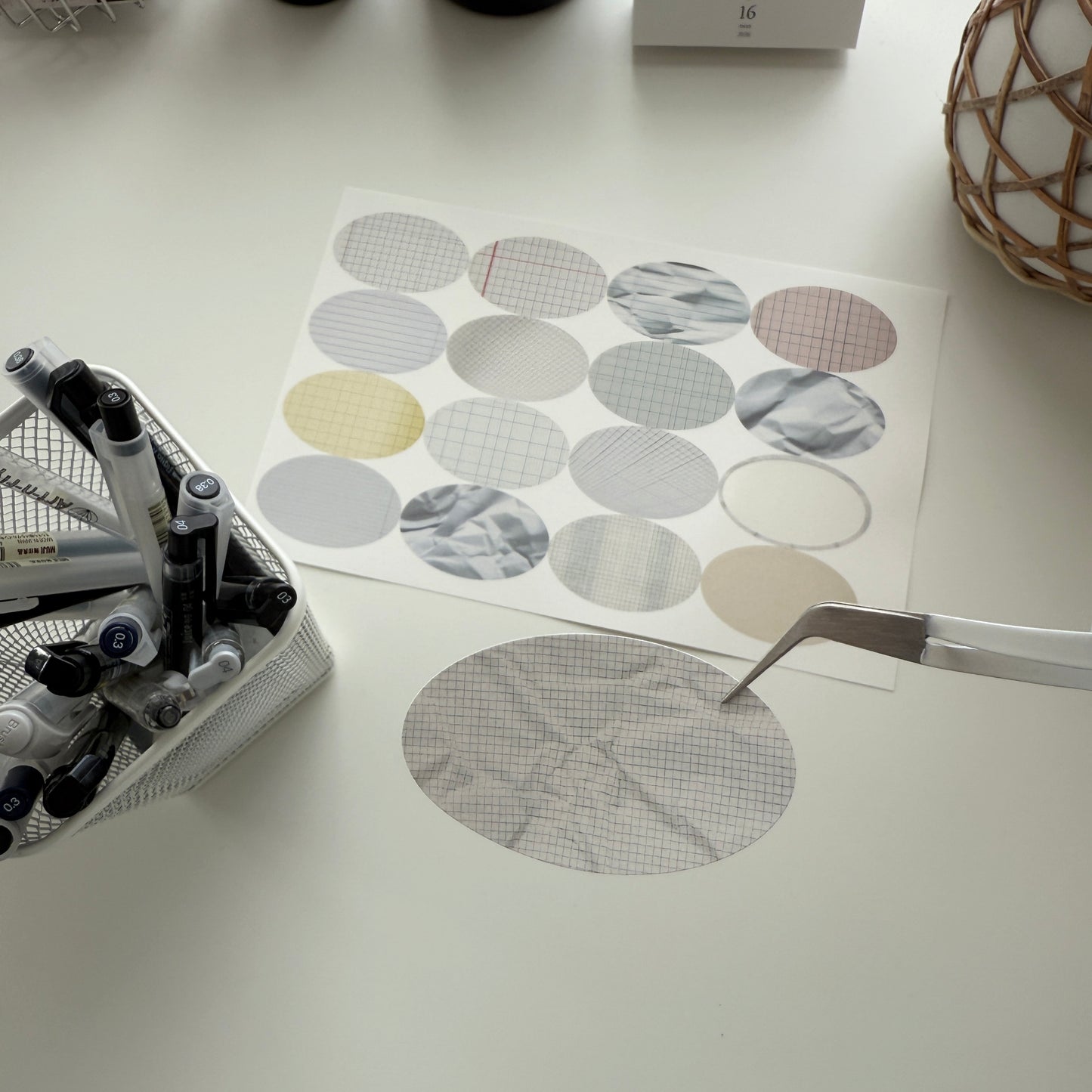 Kmmile Large Texture Paper Sticker Sheet
