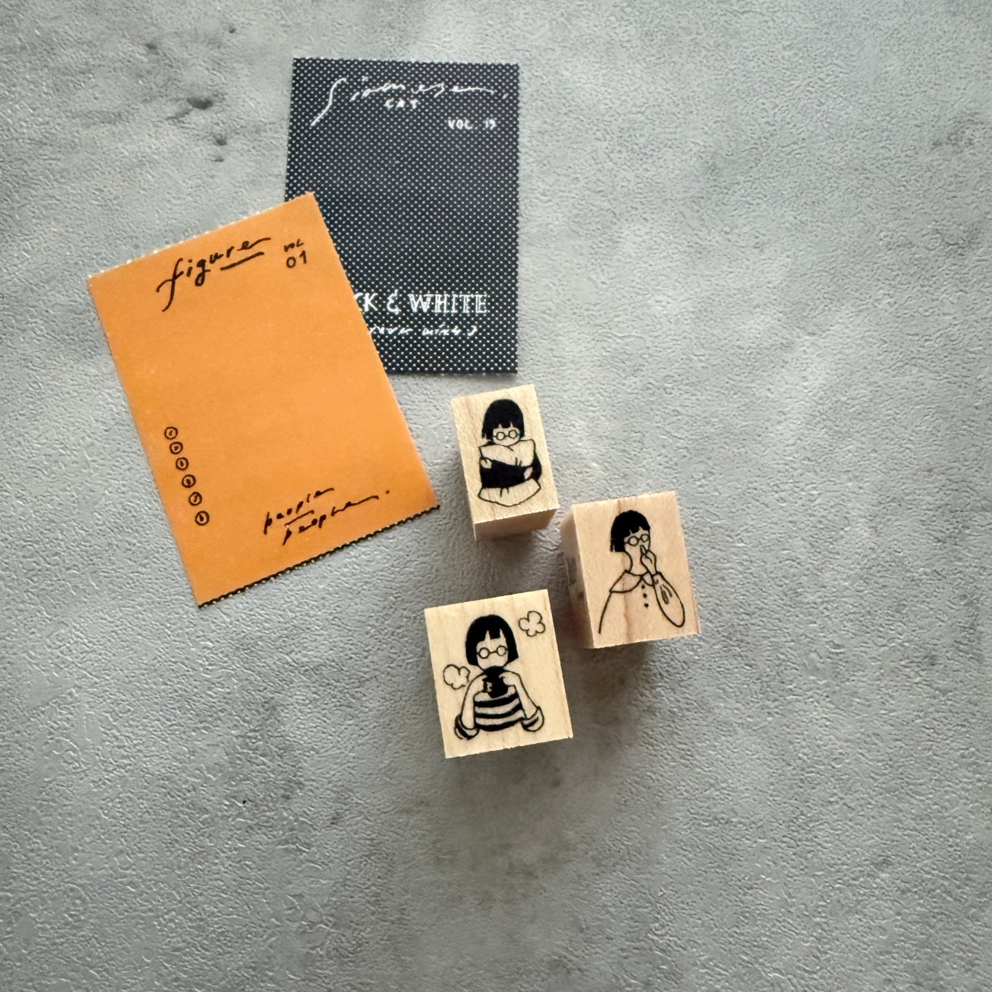 MA7stamp Daily Fumiko Rubber Stamp / 3 Designs