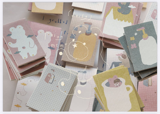 Bighands Rainy Days Collection Memo Pads / 5 Designs