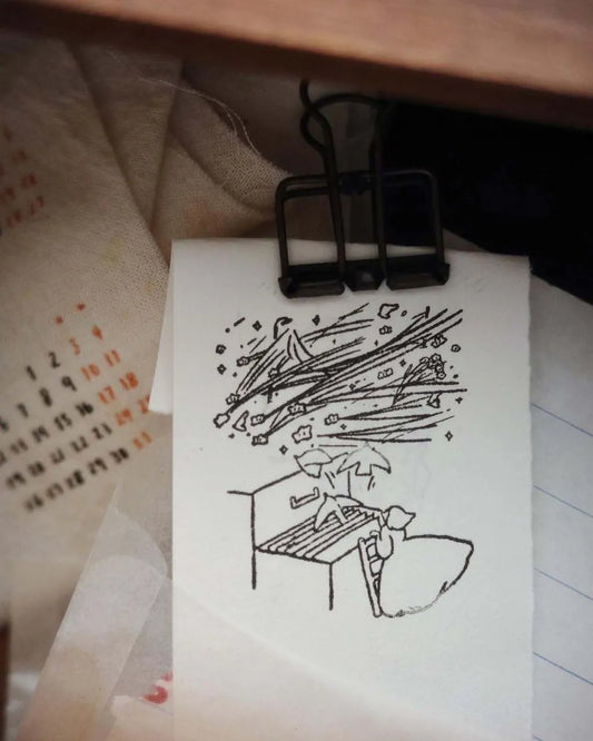 Yamadoro Whispers Unfolding & Star Start Rubber Stamps