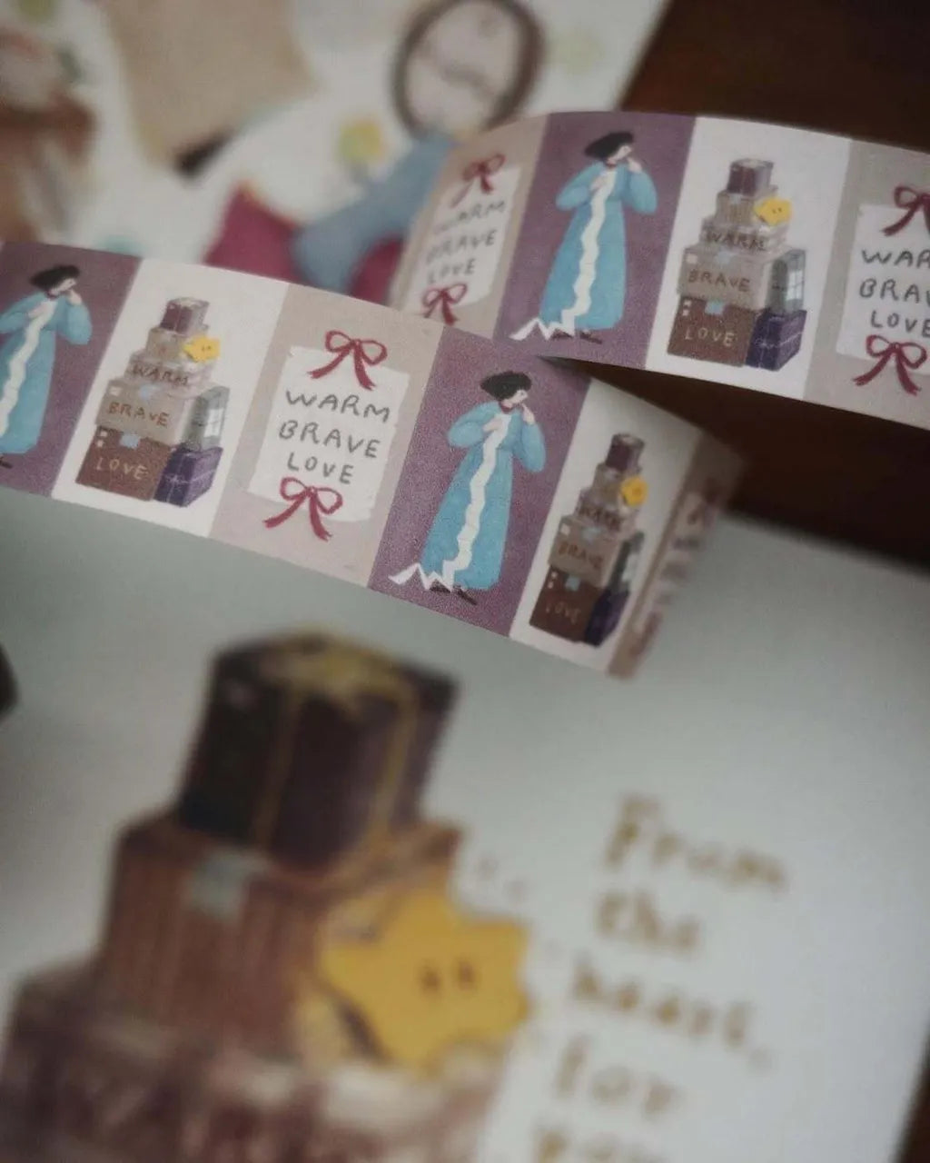 Yamadoro Warm, Brave, & Love Label Sticker Roll