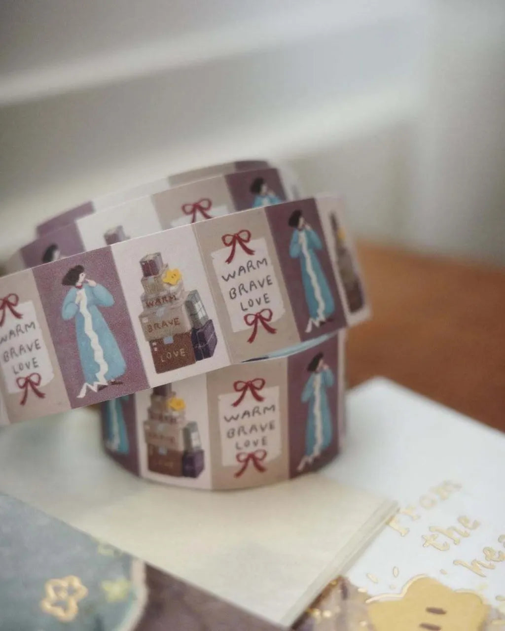 Yamadoro Warm, Brave, & Love Label Sticker Roll