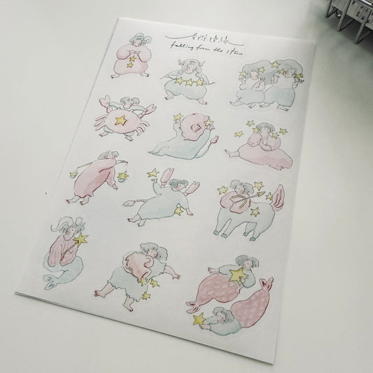 Dodolulu Falling From the Stars Washi Sticker Sheet