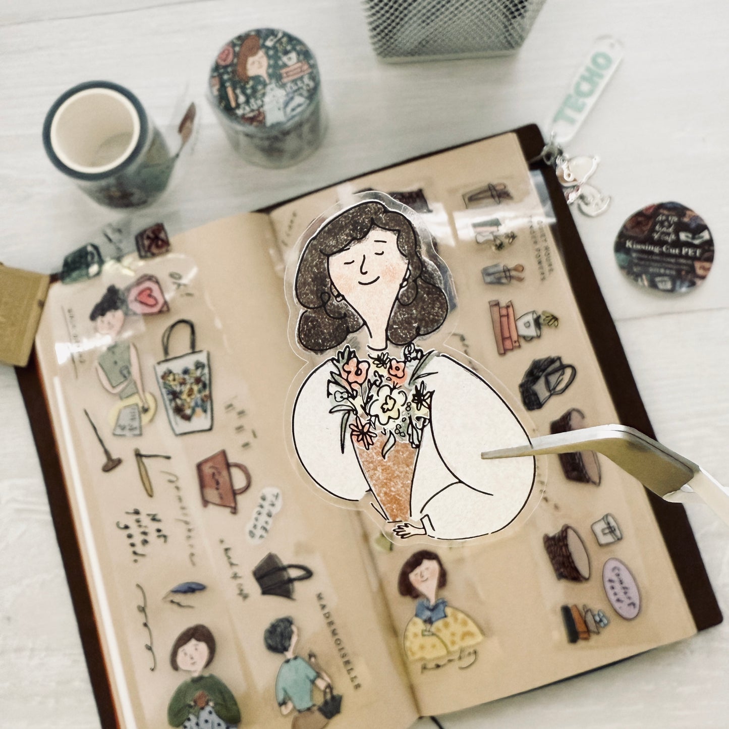 A Kind of Café Mademoiselle Kiss-cut Sticker Roll