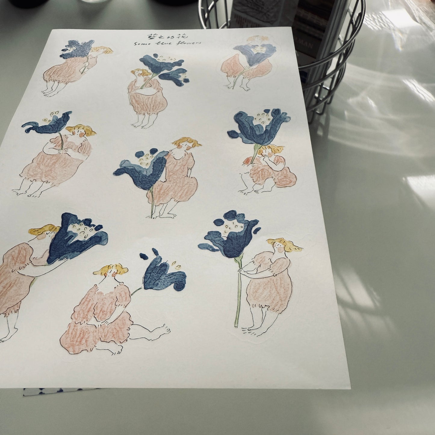 Dodolulu Some Blue Flowers Washi Sticker Sheet