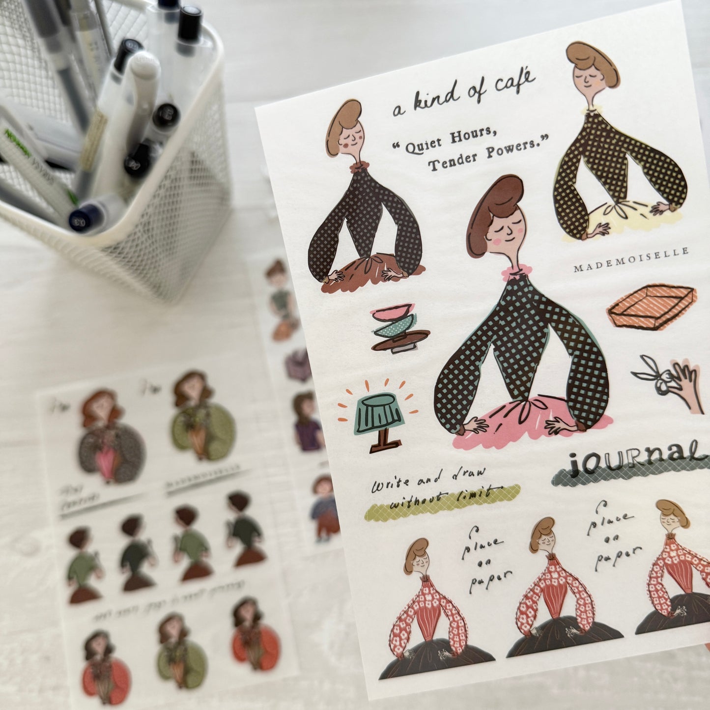 A Kind of Café Mademoiselle Transfer Sticker Pack