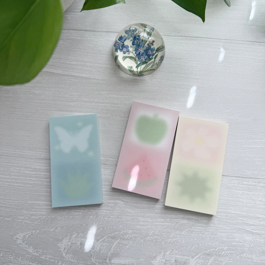 Organize a bit Blurry Memo Pad / 3 Designs