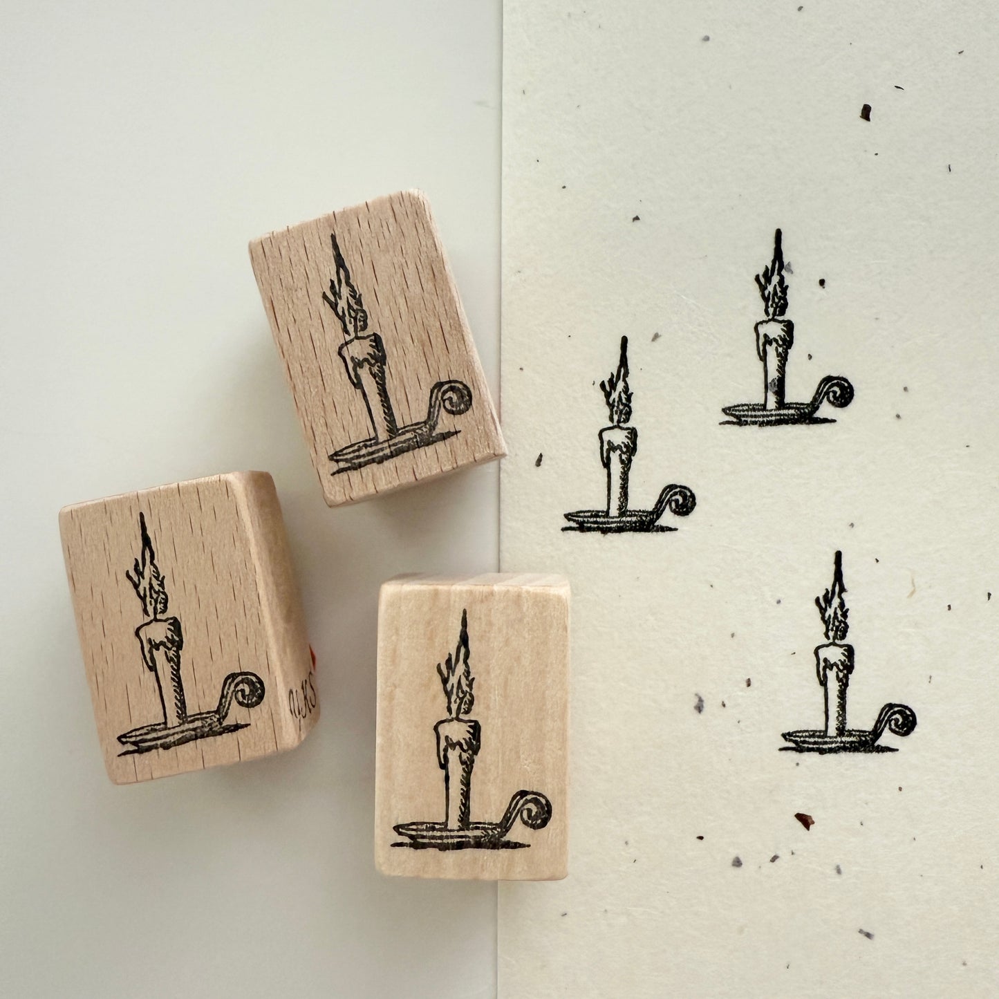 Yoko Kadokawa Candle Rubber Stamp
