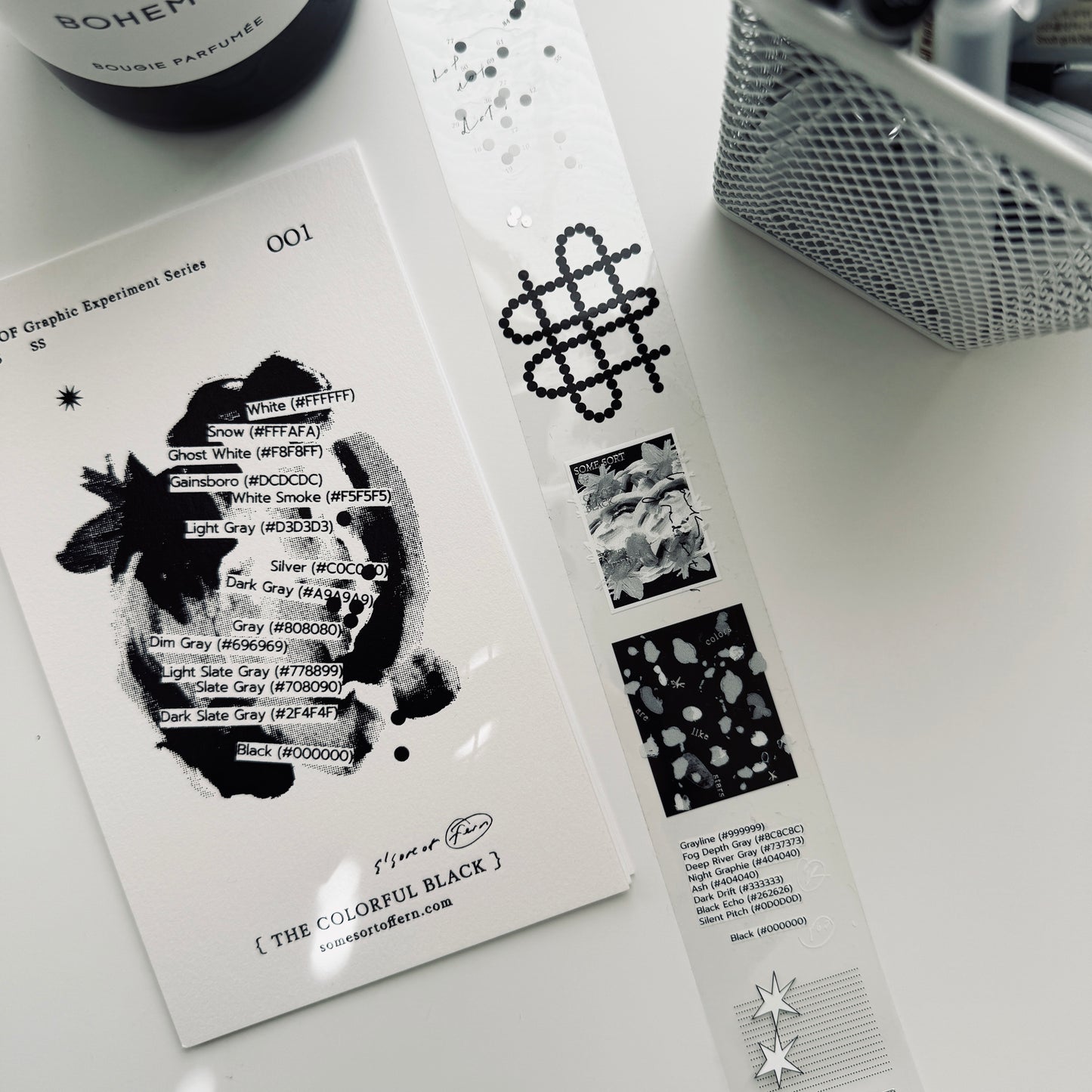Somesortof.fern Muted Silver Foiled PET Tape