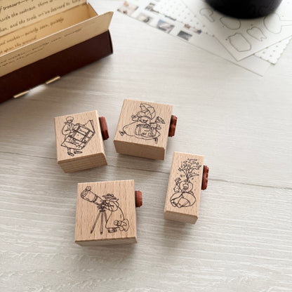 Yamadoro Among Stars 2-in-1 Rubber Stamp / 4 Designs