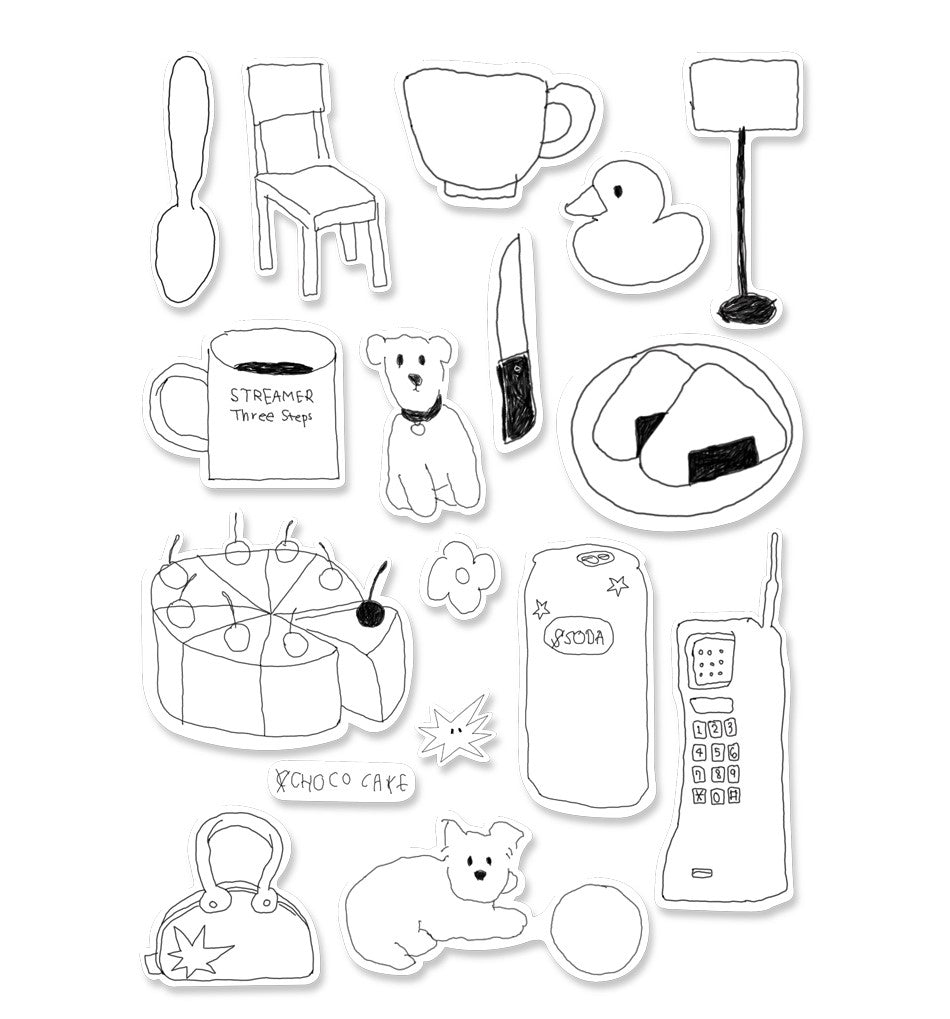 Jeongo Innerside Mini Drawing Sticker Pack | 05
