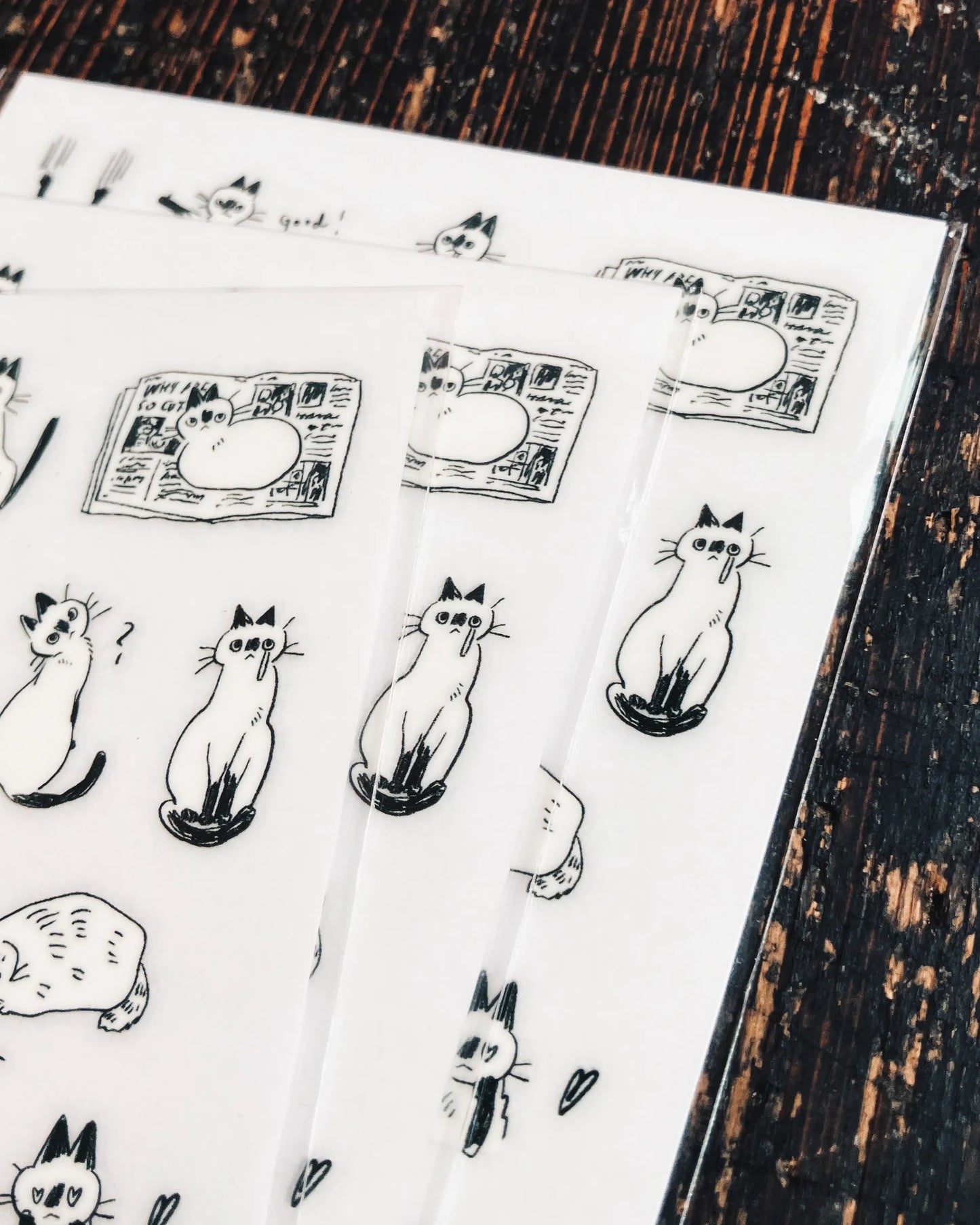 Somesortof.fern Little Black Faces Transfer Sticker Pack