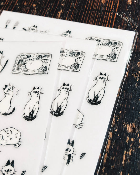 Somesortof.fern Little Black Faces Transfer Sticker Pack