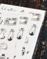 Somesortof.fern Little Black Faces Transfer Sticker Pack